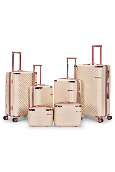 LİMRA Luxury 6 Pieces Set Suitcase Luggage 28-24-20-16-15-12 Inch Strong Mode...