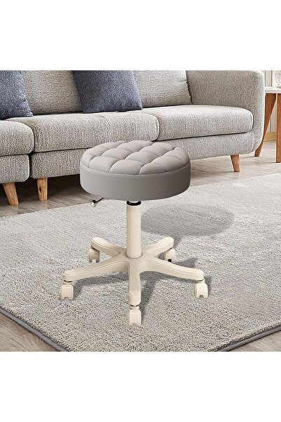 Fikpoo Rolling Stool with Silent Wheels, Height Adjustable Swivel Design, Rou...