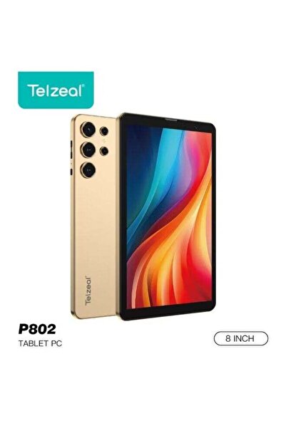 TELZEAL جهاز لوحي P802 بشاشة 8 بوصات يعمل بنظام أندرويد 15، ذاكرة وصول عشوائي...