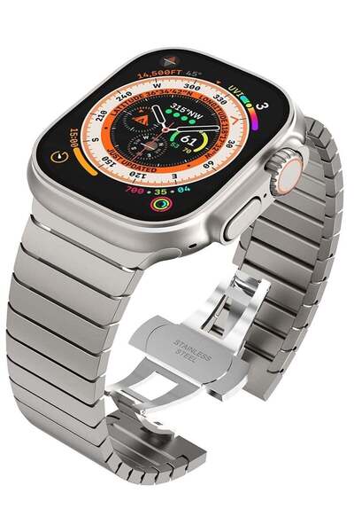 ELTRAZONE Stainless Steel Band Compatible with Apple Watch Ultra/iWatch 3 2 1...