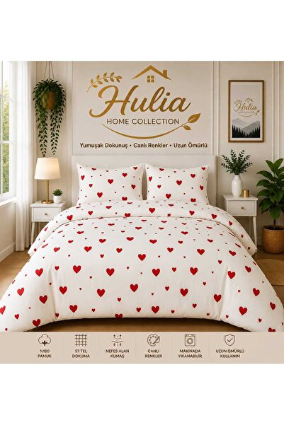 hulia home Ranforce Elastic Sheet Bedding Set Double Size Cotton Soft Texture...