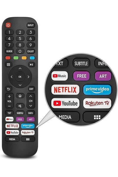 ELTRAZONE Universal TV Remote for Hisense VIDAA Smart 4K UHD LED TVs | Netfli...