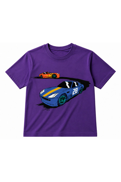 VODEXA Unisex Oversize T-Shirt Raceway Printed 100% Cotton T-Shirt Comfortabl...