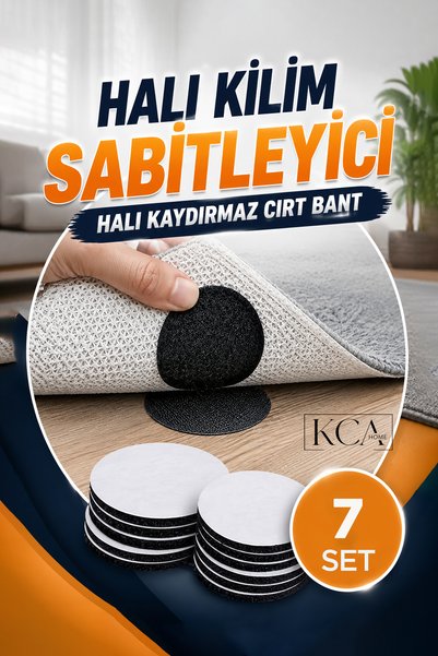 KCA HOME Yapışkanlı Kaymaz Cırt Ped Seti, Halı, Minder, ve Örtü Sabitleme Ban...