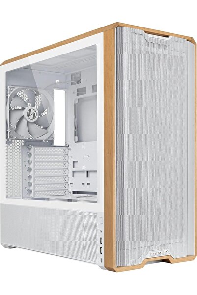 Lian Li Lancool 217 Wood White ATX Mid Tower PC Case with 5 Pre-installed PWM...