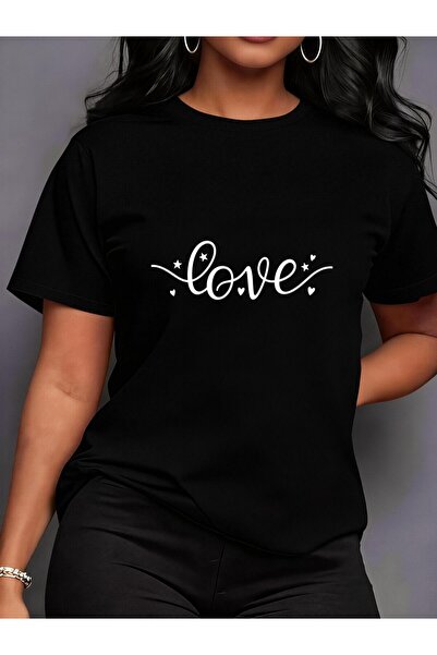 1001 Line Women's Loose-fit Round-neck Short-sleeve Solid Color T-shirt for C...
