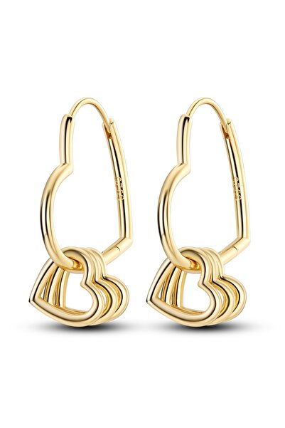 Choice22 KTE081-GD Hot Sale Gold Color Silver 925 Earring For Woman Round Sun...