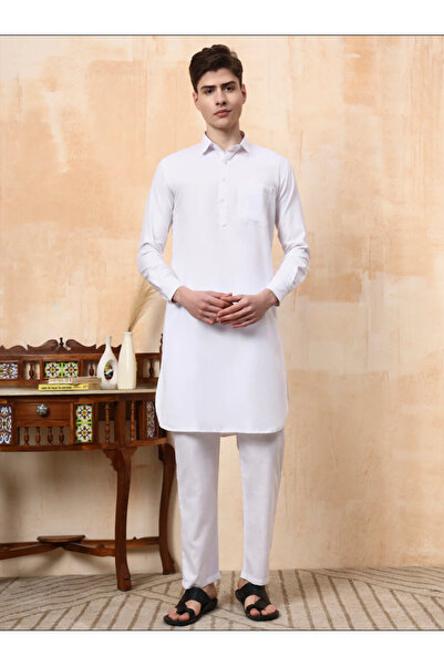 Devoiler Mens Cotton Pathani Kurta Set