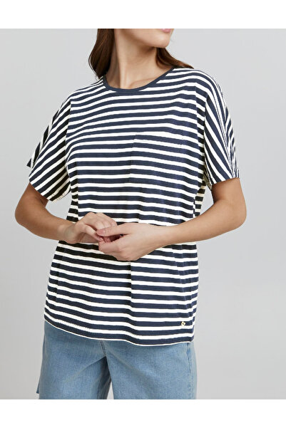 Evendi Tricou, Alb/Bleumarin