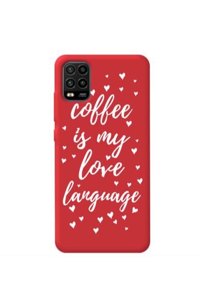 Other Xiaomi Mi 10 Lite Coffe is my love language Red Colored Silicone TPU Θήκη