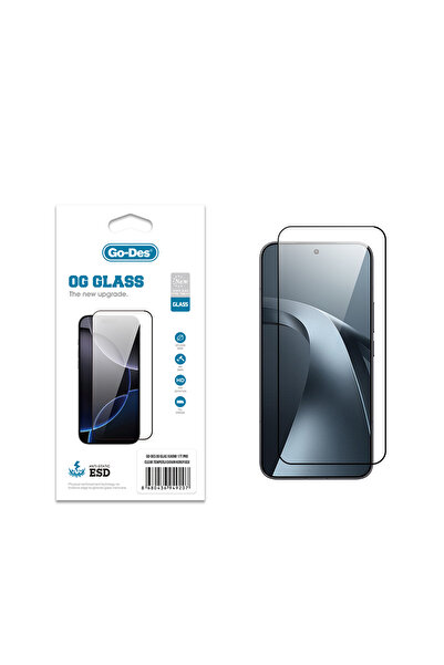 Go-Des Xiaomi 17T Pro Uyumlu Go Des OG Glass Antistatik Temperli Cam Ekran Ko...