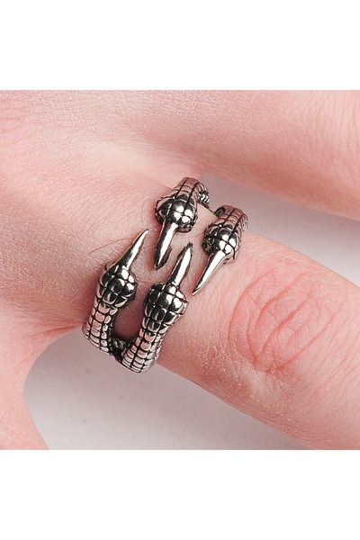 Viking Gotik Stil Motorcu Vintage Tarz Ayarlanabilir Yüzük
