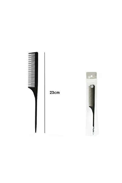 idei Pieptene separator profesional 23cm negru cu vârf subțire, din plastic r...