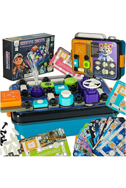 Ikonka Kit educational de electronica si electricitate pentru copii, cu lumin...
