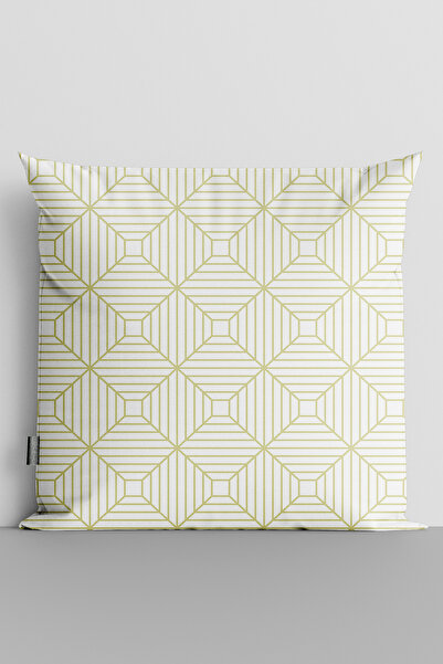TicaretJet Geometric Shapes Double Sided Digital Printed Pillow Throw Pillow ...