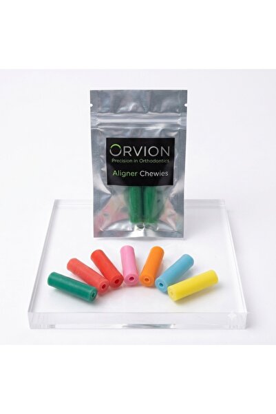 orvion Aligner Chewies Şeffaf Plak Isırma Sakızı 2'li Paket - Karışık Renk (A...
