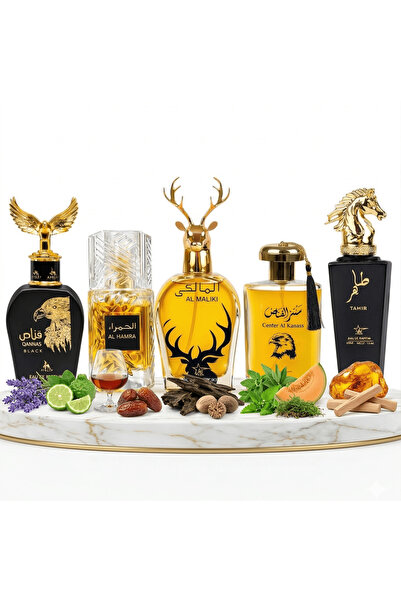 Ayelet Σετ 5 Ανατολίτικων Αρωμάτων 100 ML - Qannas Black + Al Hamra + Al Mali...