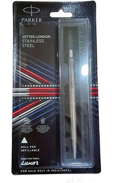 Parker Jotter Ballpoint Pen, Stainless Steel with Chrome Trim, Classic Design