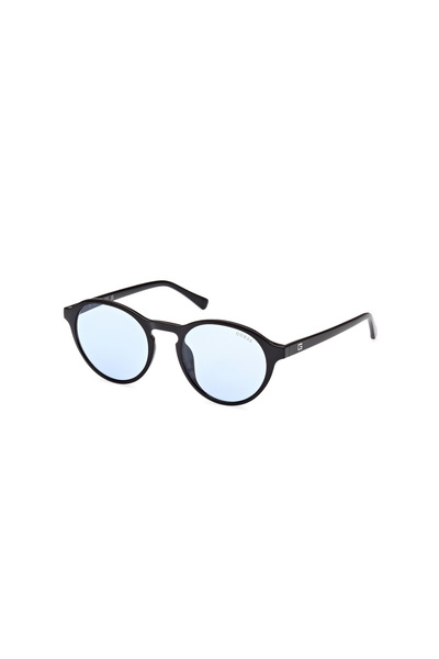 Guess Shiny Black Uv400 Injected Male Sunglasses