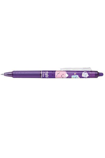Pilot Roller Frixion Clicker Fancy 0.7 mm, cerneală albastră, corp violet
