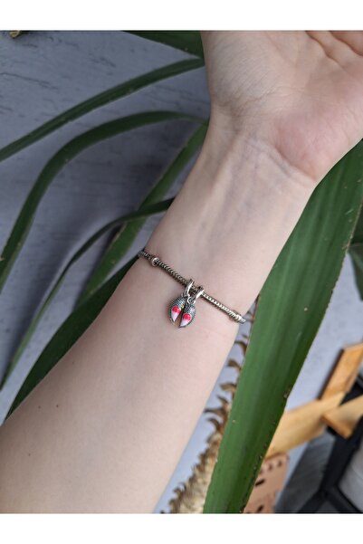 şengül takı evi Silver Double Love Birds Charm Not Included Bracelet
