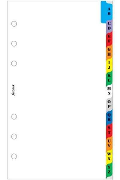 Yıldızan tua shop Filofax 131608 A-Z – فاصل بين الحروف، 2 حرف برو تاب، ملون 1...