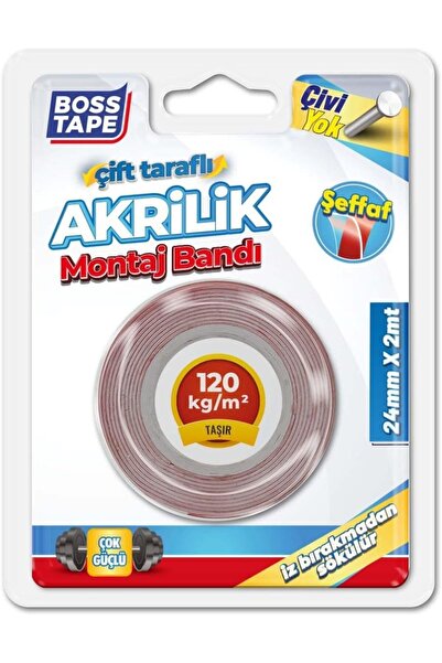 Yıldızan شريط لاصق أكريليك شفاف مزدوج الجوانب من msa shop، 24 مم × 2 م، أحمر ...