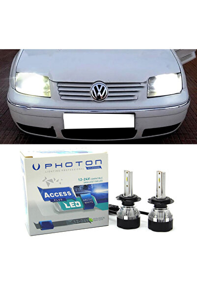 Photon Vw Bora Led Xenon Uzun + Kısa Far Ampulü H4 Access Yeni Seri Beyaz