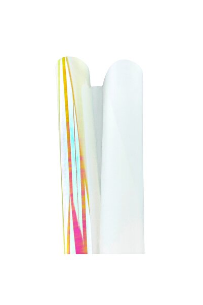 OEM White Flower Cellophane with Hologram Effect 58x58 cm