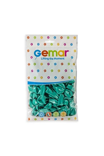 GE.MA.R srl - Italy Set de 100 baloane din latex, AM50, Acvamarin metalic