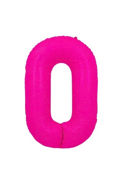 OEM Balon număr din folie, 102cm, Roz neon