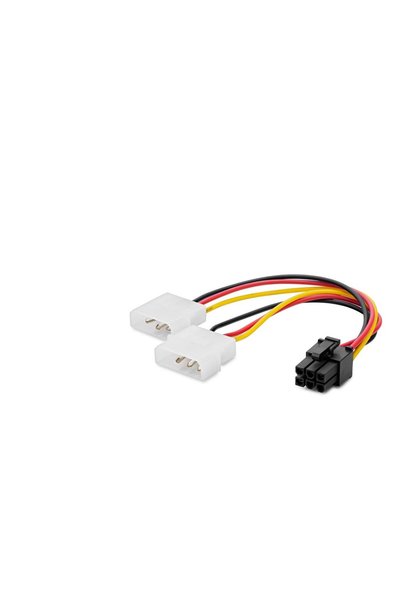 naque Graphics Card Power Y Cable 2X 4 Pin to 6 Pin 12V 26 cm Hdx5520