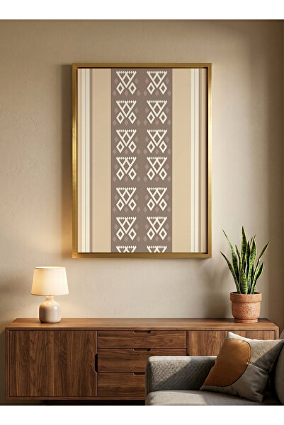 LOWHA Canvas Wall Art Stretched Over Wooden Frame with Gold Floating Frame an...