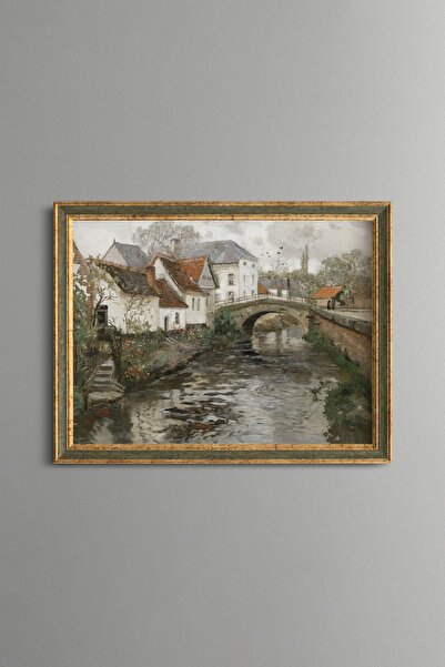 epiqart Village Scenery - Vintage Patterned Painting - Fine Model