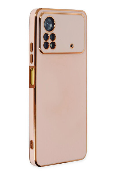 eco port Xiaomi Poco X4 Pro 5G Kılıf Volet Silikon - Pembe