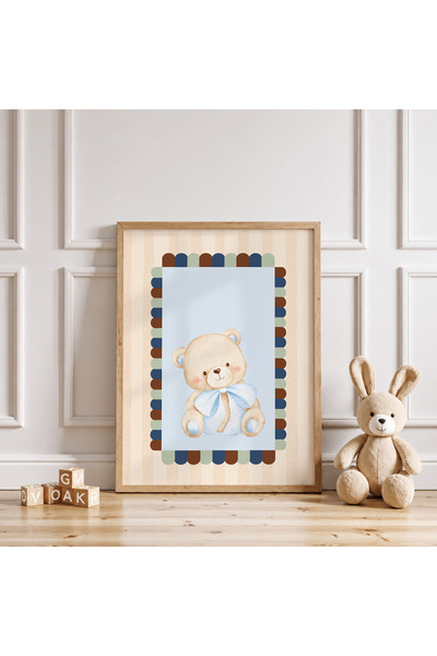luxorpixels (Çerçevesiz) Teddy Bear Sevimli Ayıcık Çocuk Odası Poster