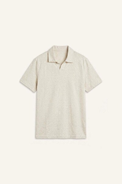 DeFacto Tricou polo bej cu mânecă scurtă, croială normală I0118AX26HS