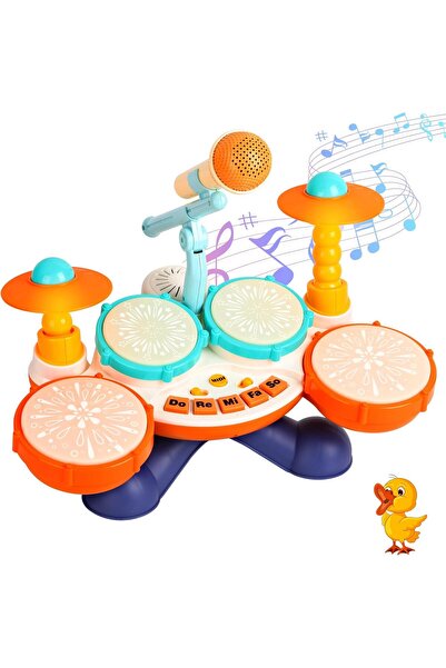 Arabest Toddler Drum Set,Baby Musical Instrument Toy with Microphone,Adjustab...