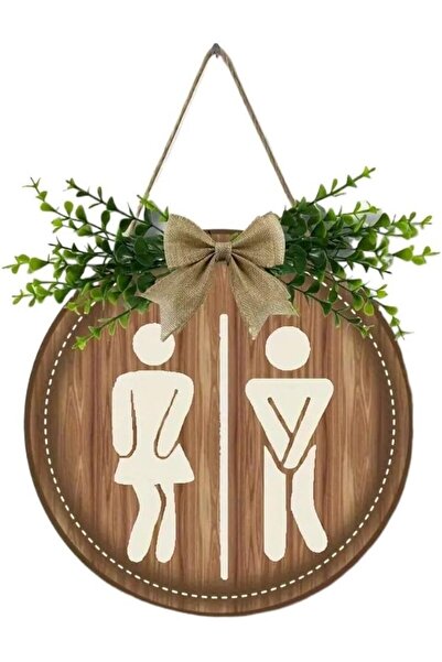 Arabest Wooden Restroom Signs,Men's & Women's Bathroom Decor,Rustic Wall Art