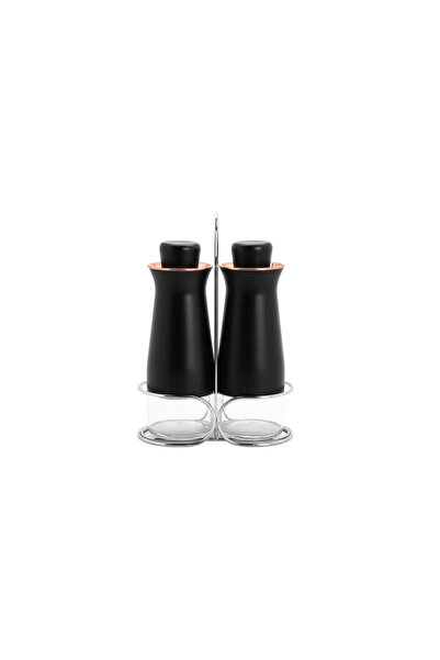 BPA Oil and Vinegar Bottle Set with Stand Stainless Steel Elegant