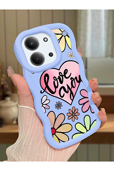 Hontinga Redmi 15C 5G Uyumlu Kılıf kamera koruyucu Mavi Silikon Couple Telefo...