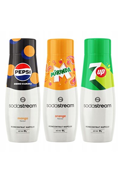 sodastream Set de 3 băuturi carbogazoase: Pepsi Max Mango, Mirinda și 7UP, 44...