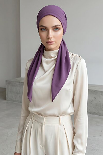 Aisha's Design Tie-On Crepe Bonnet Turban,B-101