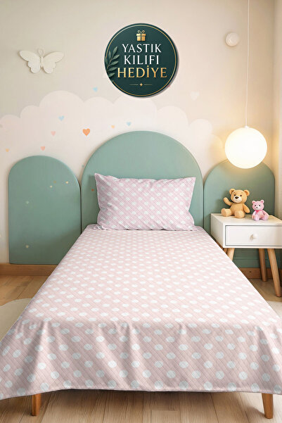 Evimde Bambaşka Polka Dot Pastel Pink Girls' Pique Set - White Minimalist Bab...