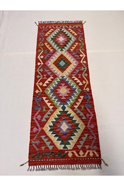 Afgan Halı El Dokuma Afgan Kilim Anadolu Desenlı 100% Yün Kök Boya