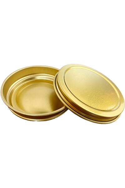 Home Smart Caviar Tin Metal Jar with Screw Lid Set of 10 Pcs Round Tin Empty ...