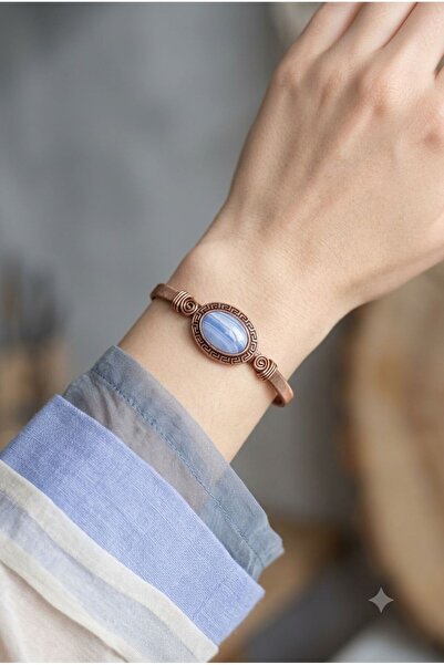 DOĞA KUTUSU Natural Chalcedony Stone, Compatible with Gemini, Cancer and Sagi...