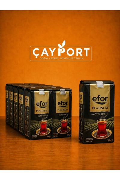 EFOR ÇAY Efor Platinum Özel Seri Siyah Çay 500 Gr x 10 Adet (5 Kg Koli)