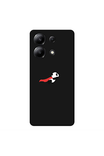 Other Xiaomi Redmi Note 13 4G kite flying panda Black Colored Silicone TPU Θήκη