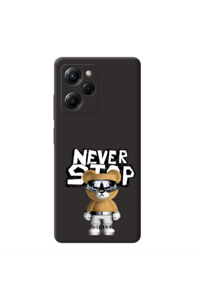 Other Xiaomi Poco X5 Pro Never stop Black Colored Silicone TPU Θήκη